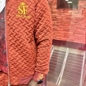 THE FLAIR ZIP-UP Set Burgundy    SIZES: S.M.L